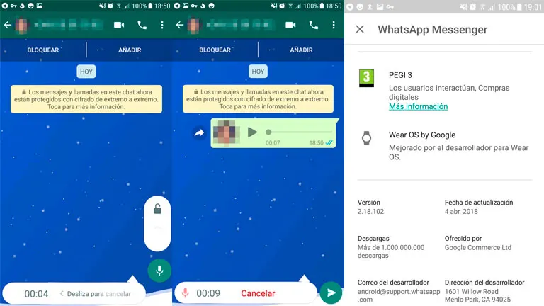Bloquear notas de voz en WhatsApp para Android